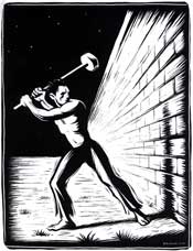 Smashing the Wall image by Eric Drooker